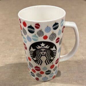 Starbucks Festive Mug with Colorful Ornaments